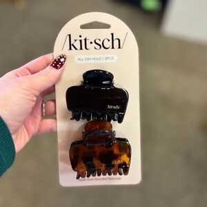 2 Piece Plastic Medium Puffy Claw Clip Set